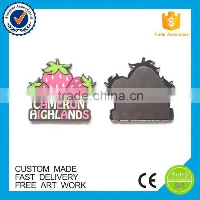 Wholesale fruit strawberry design custom rubber PVC fridge magnet