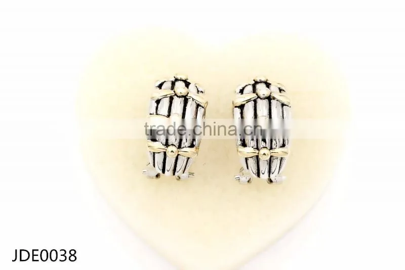 2016 Juyuan Double color plated whole sales earrings