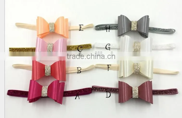New selling the European and American children tire PVC color butyl bowknot diamond powders with 8 color bow