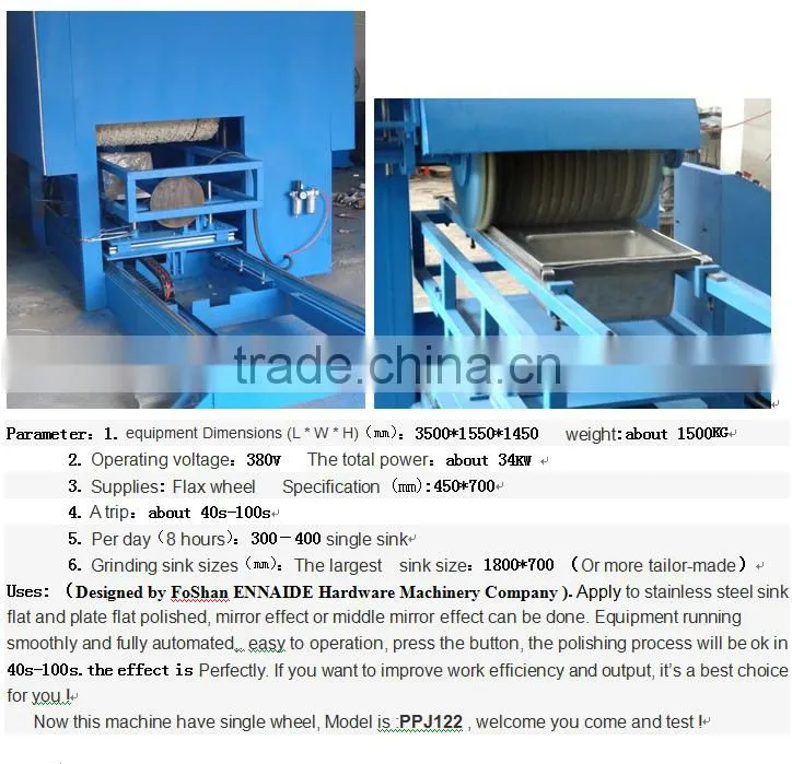 hot sale kitchen sink polishing machine made in China