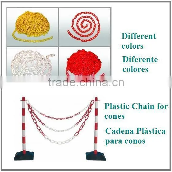 8mm yellow and black safety plastic chain