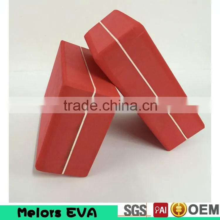 Melors 2016 wholesale custom printing high quality new eva yoga block customized good quality best yoga block and yoga brick