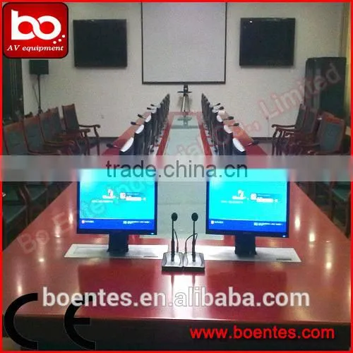 21~24 Inch Computer LCD Monitor Lift for Meeting Table Black Matte color