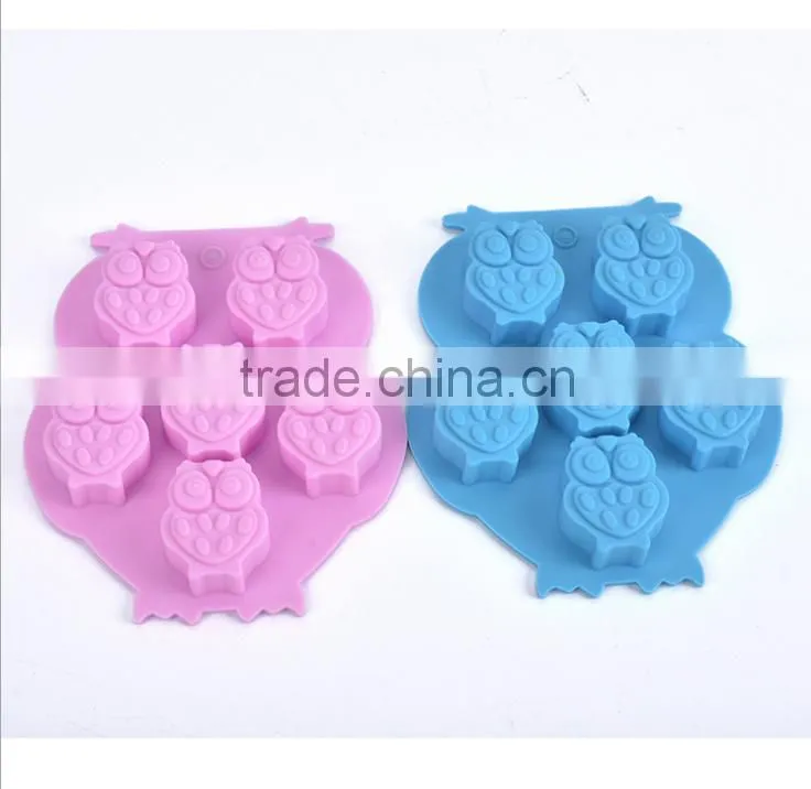 Animal silicone ice cube tray mini owl shaped ice maker
