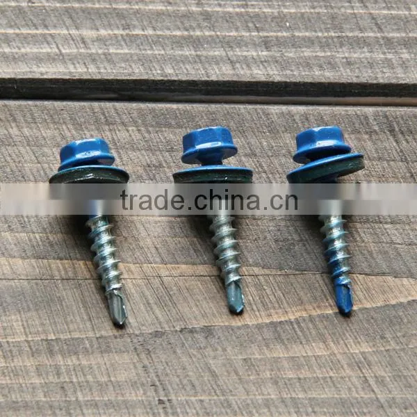 Roofing Screw Hex Washer Head Self-Drilling Screws With Colors painted