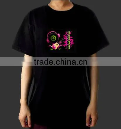 100% cotton EL t-shirt for party