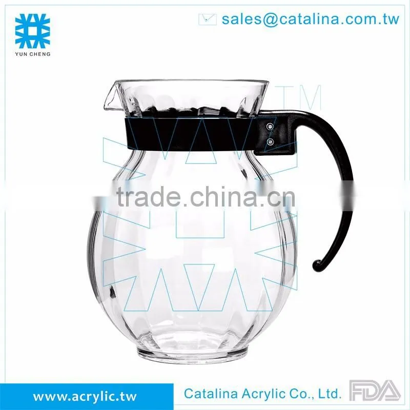Big size Juice water drink Acrylic Plastic 2.5L pitcher
