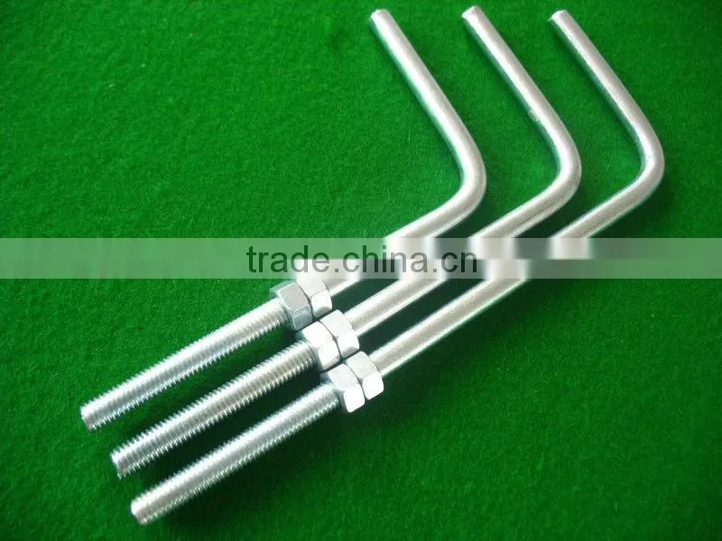 Steel anchor bolts with J type