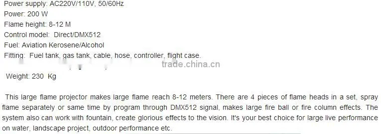 Large Fire Machine Large Flame Projector