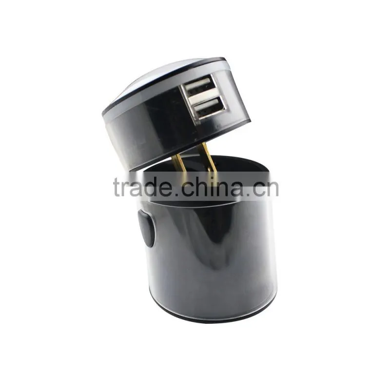 Double USB travel adapter and converter