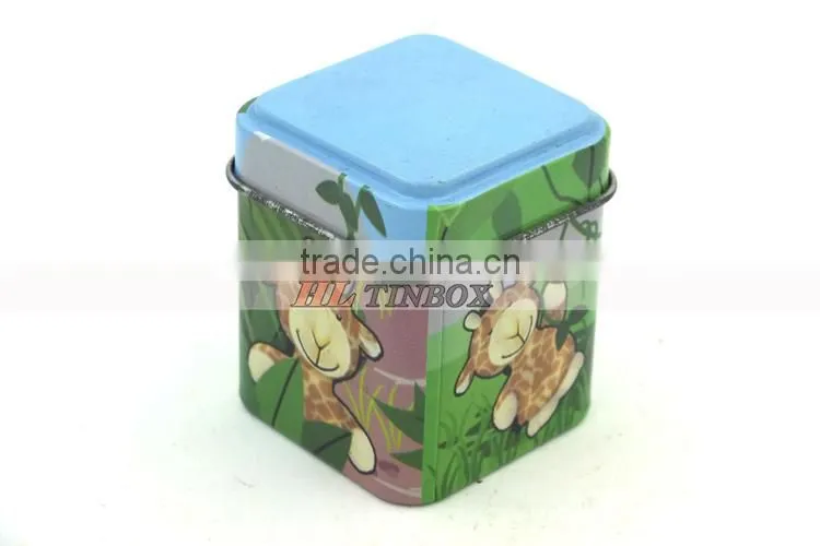 Cartoon Candy Small Square TIn Can for Packaging