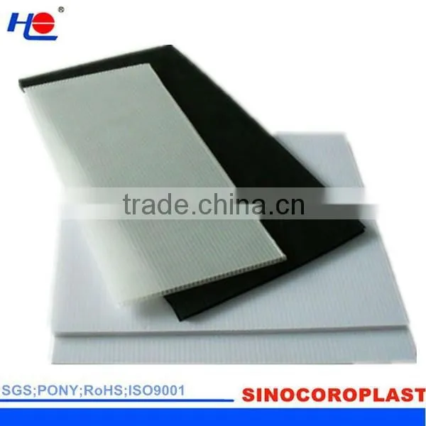 corona treated and moistureproof folding corrugated polypropylene sheet