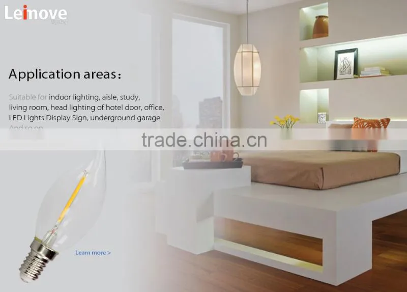 2015 new desigin indoor cool whire e26 100-240v 4 watt glass led bulb light