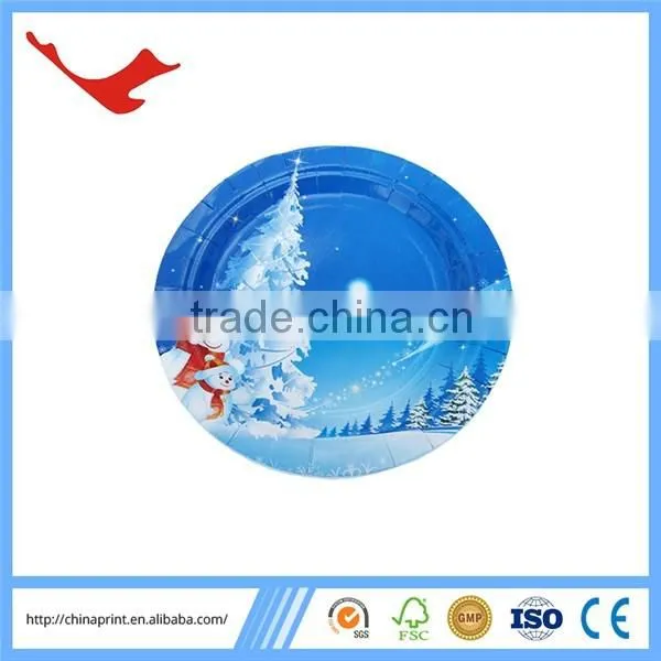 005 decorative Christmas make disposable paper plate cheap