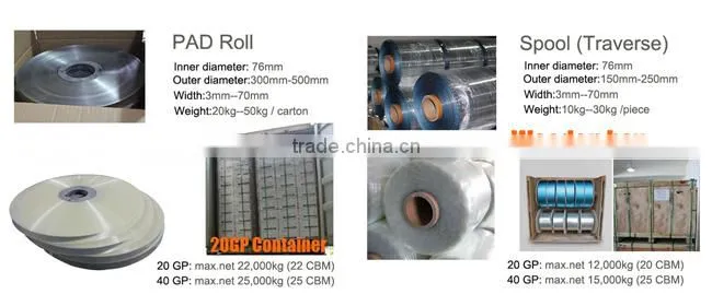 Flexible insulation film Aluminum PET Laminate Tape for Flexible Air Duct Materials