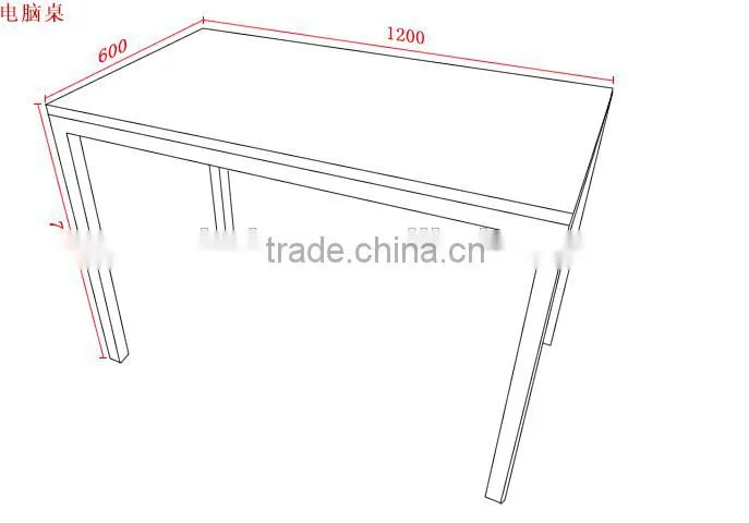 Computer Or Tea Or Studying Or Dining Table With Steel Legs And Wooden Table Top