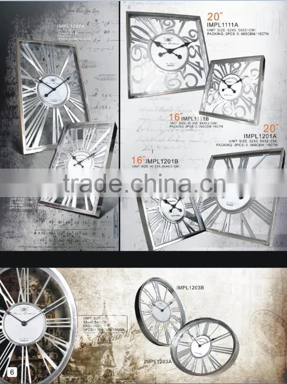 Round Digital Wall Clock Battery Operated Skeleton Clock Big Gear Wall Clock