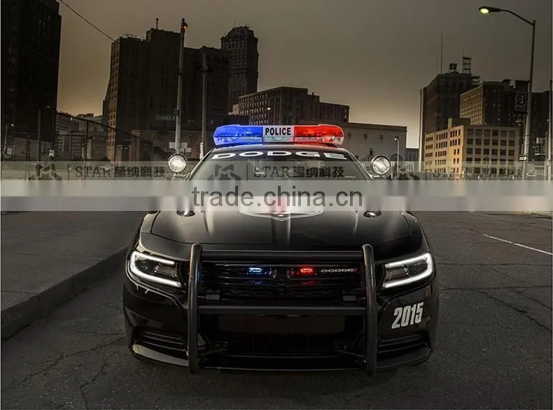 police led warning red and blue rotating lightbar with speaker