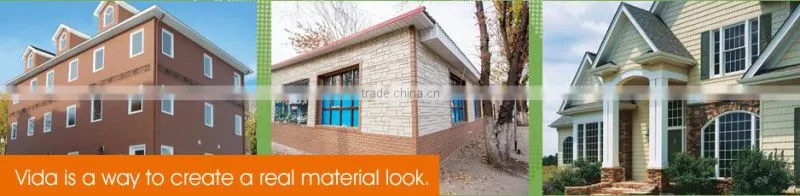 Faux stone Brick Exterior Wall panel plastic wall siding