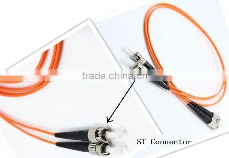 multimode ST fiber optic duplex patch cord