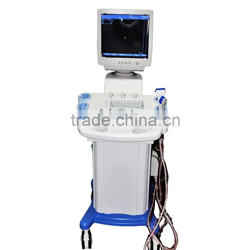 CE ISO approved white color Full Digital Trolley Ultrasound Scanner