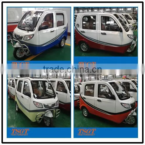 Electric motor driving tuk tuk for passenger usage