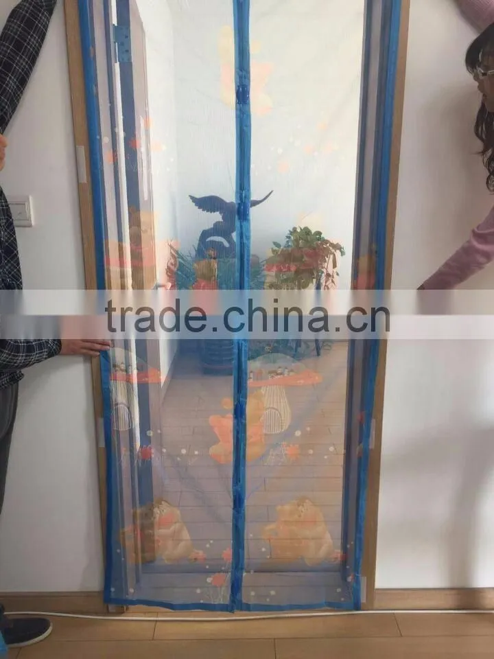 polyester mosquito net DIY mesh magnetic magic screen door