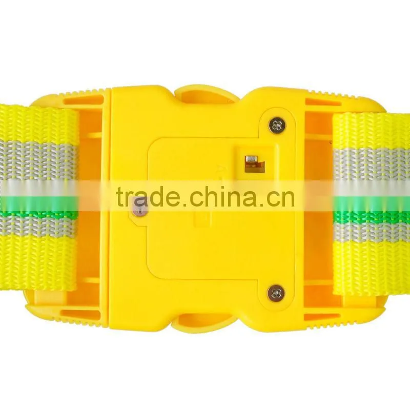 Yellow 2m Travel 3-Dial Combination TSA Lock Luggage Suitcase Secure Strap Belt