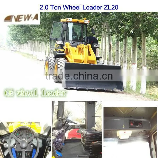 2014 hot sale 2ton ZL20 front loader