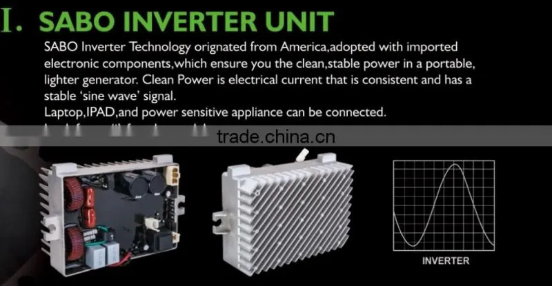 GT-1000w Sine Wave Digital Inverter Gasoline Generator