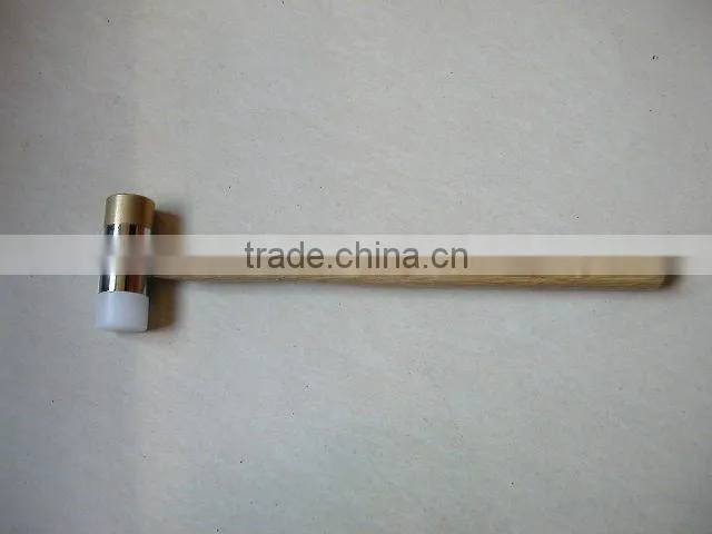 Install hammer with nylon head and copper