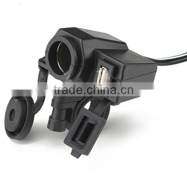 Motorcycle Cigarette Lighter USB Socket Charger