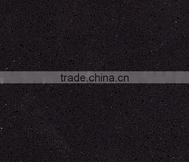 Artificial black quartz stone countertop