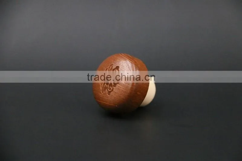 Custom wooden top with synthestic cork wood cork stopper
