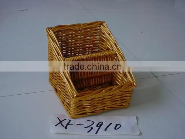 Exquisite faux leather magazine basket hotsale with 100%handmade