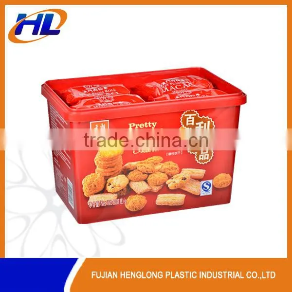 IML food grade pp plastic biscuit packaging