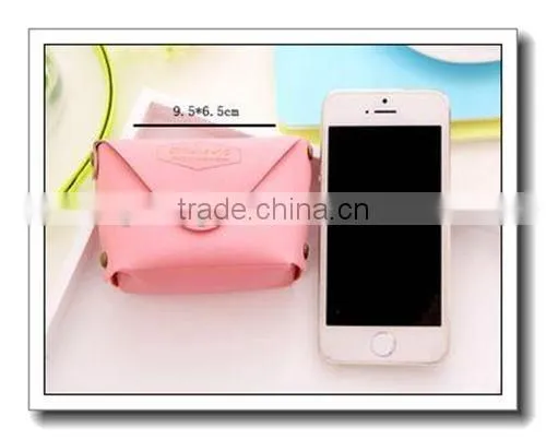 candy color leather coin wallet,pu wallet,silicone wallet