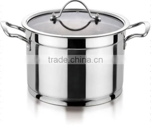 High quality stainless steel stock pot with mirror polish