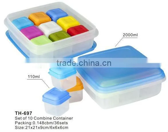 Mini combine meal prep containers fresheness preservation food storage box set