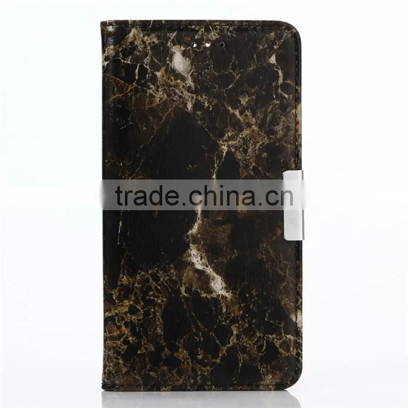 Noble design high quality marble PU card bumper/pocket cell phone case for HTC