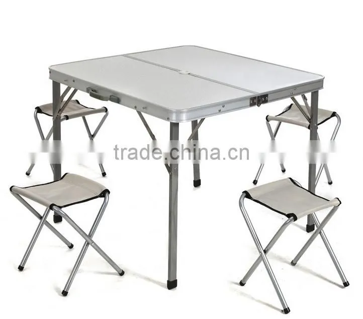 Aluminum Folding Portable Picnic Camping Set Table and Chairs