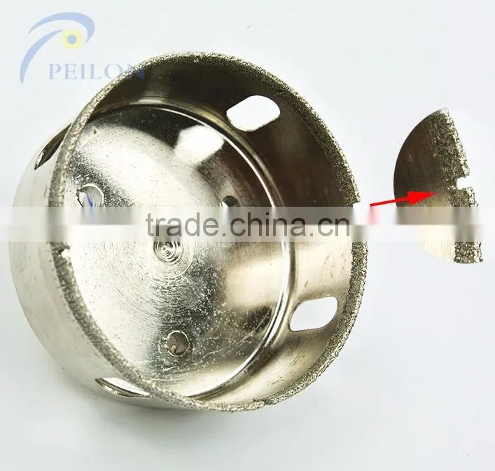 Crystal glass electroplated diamond drill diamond core drill bits diamond drilling head for glass metal