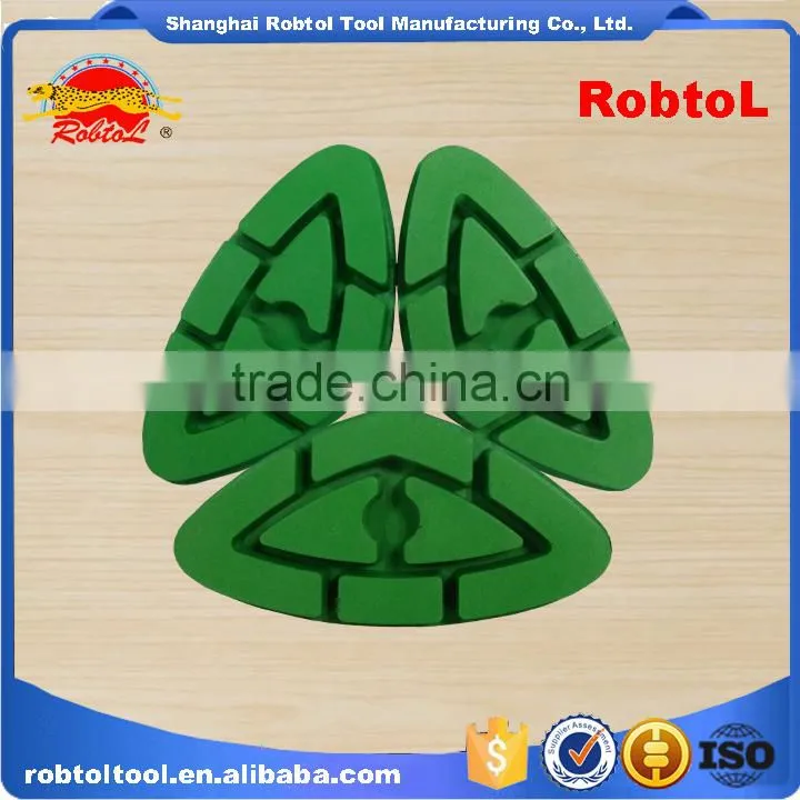 95mm 5# diamond floor polishing pads triangle velcro grinding grinder renew renovation marble granite concrete terrazzo