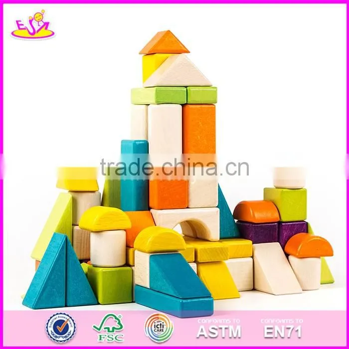 2017 New design best educational building blocks wooden construction toys for kids W13A131