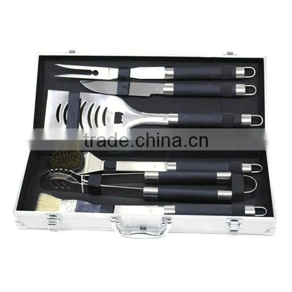BQ-0067 / 4 pcs TPR handle portable bbq set