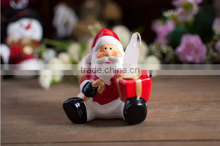 lovely ceramic Santa Claus candle holder