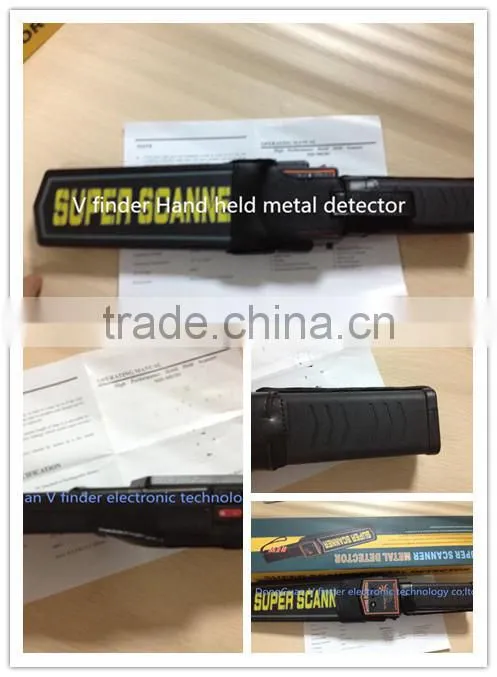 Super Body Scanner Hand Held Metal Detectors / superwand handy detectors with led lights
