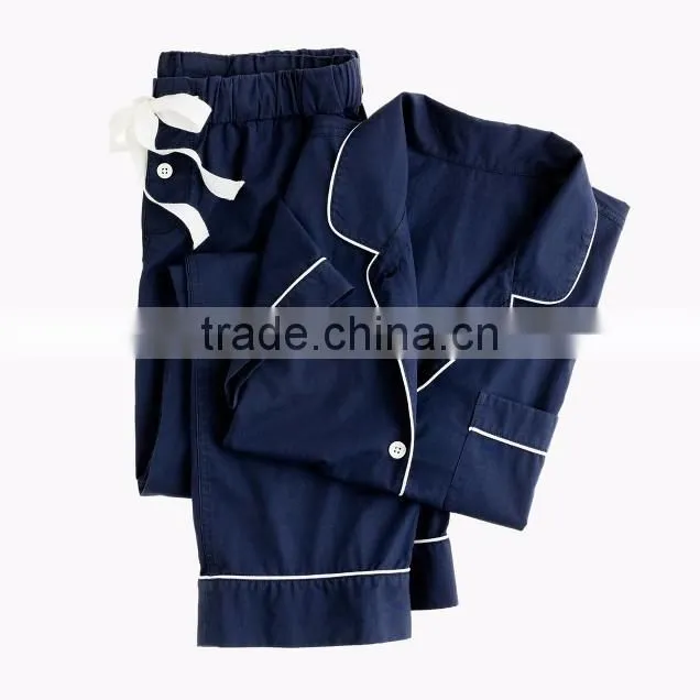 Cheap Pajama Sets Vintage Plain Dyed Custom Made Short-Sleeve Wholesale Pajama Set Women