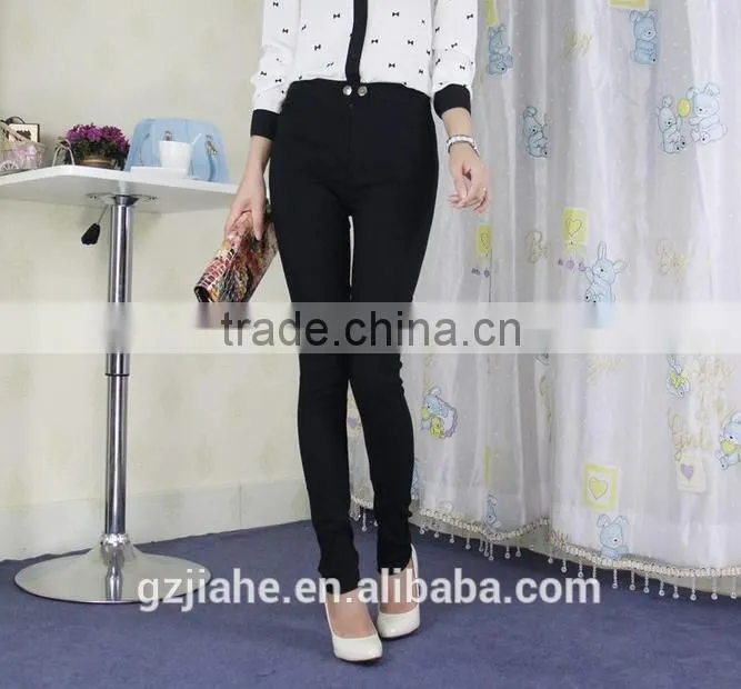 Hot sale New Women Cotton Elastic Slim Pencil LeggPants Autumn Winter High Waist Pants Business Women unformal Trousers