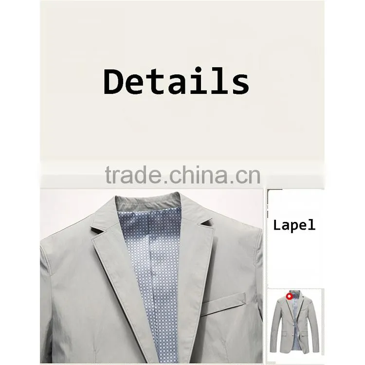 Wholesale Fashion Men Spring Summer Suit Jacket Blazer For Popular